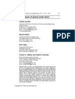 Acoustic Analysis of Speech Under Stress