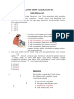 SOAL LATIHAN MATERI ESENSIAL FISIKA MTs