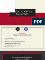 A psicologia na Vara Cível: instrumento para solução de conflitos