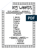 Spelling List 12
