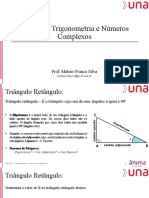 Revisão - Trigonometria e Introdução aos números Complexos