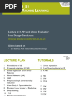 Lecture Week 2 KNN and Model Evaluation PDF