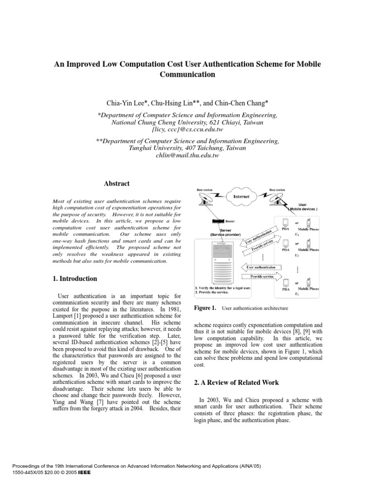 An Improved Low Computational Cost User Authentication Scheme For ...