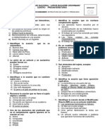 La Oración Bimembre: Estructura de Sujeto Y Predicado: Ciclo Verano 2020 - Iii