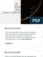 Amount of Heat Transfer and Specific Heat Capacity