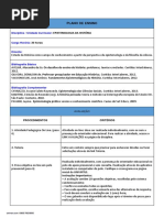 Plano de aula epistemologia 