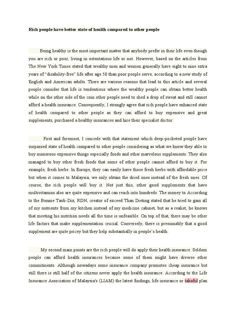 Argumentative Essay PDF Health Care Medicine