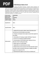 IPMI Firmware / BIOS Release Notes Form