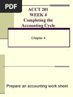 ACCT 201 Week 4 Completing The Accounting Cycle