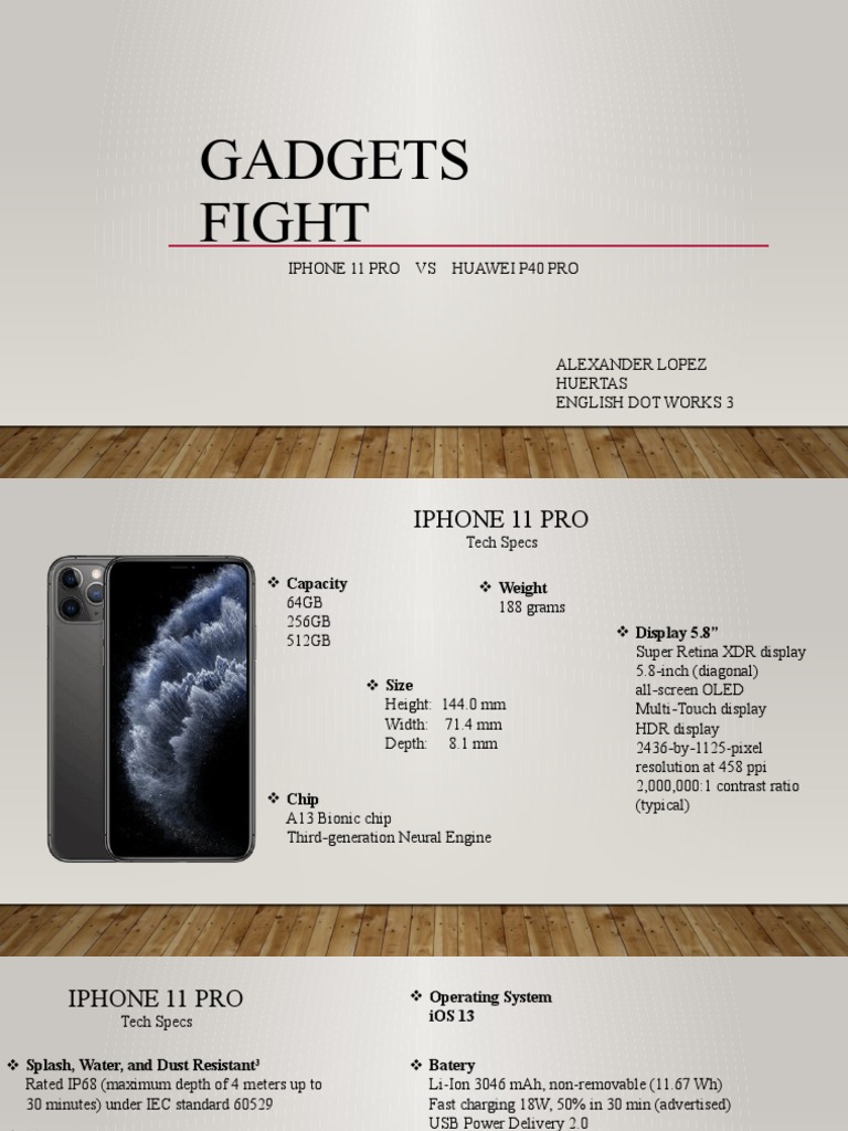 Gadgets Fight Iphone 11 Pro Vs Huawei P40 Pro PDF Zoom Lens