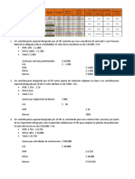 Cálculo de retenciones en la fuente y asientos contables para diferentes escenarios tributarios