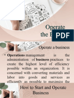 Operate Business