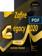 Zafire Egacy 2020: Assistance Program