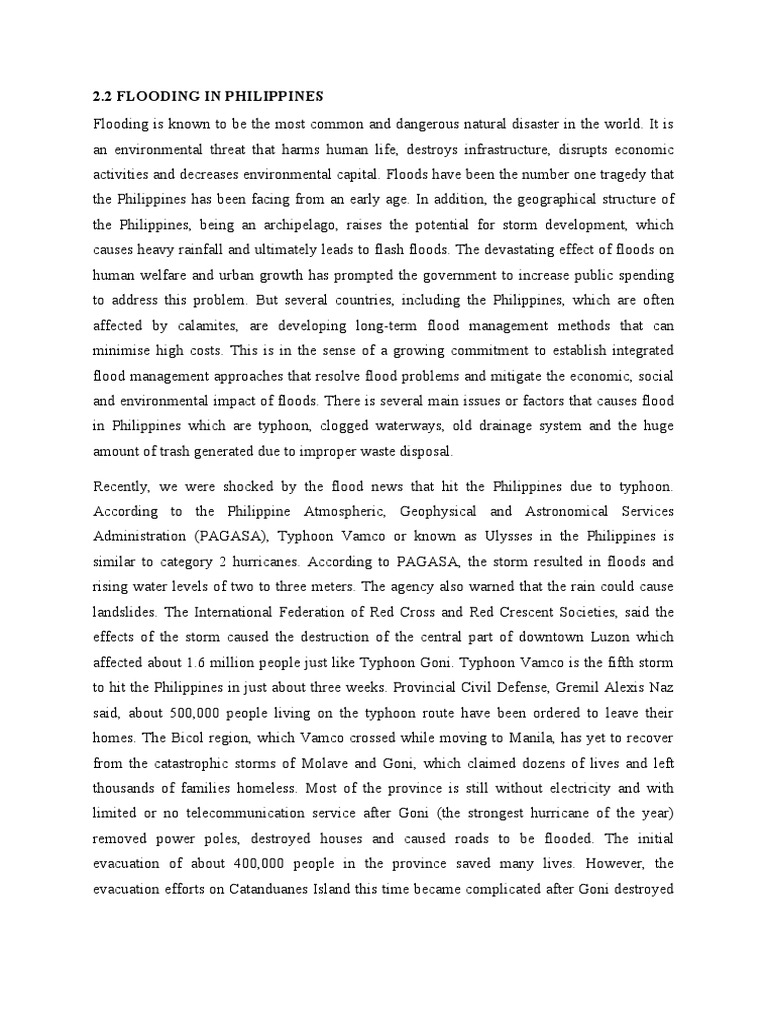 2.2 Flooding in Philippines | PDF | Flood | Tropical Cyclones