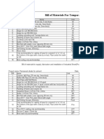 Bill of Materials