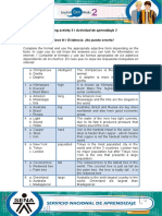 Learning Activity 3 / Actividad de Aprendizaje 3 Evidence: I Can't Believe It! / Evidencia: ¡No Puedo Creerlo!