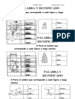 Palabras y figuras para colorear y nombrar