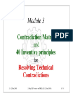 Resolving Technical Contradictions Matrix