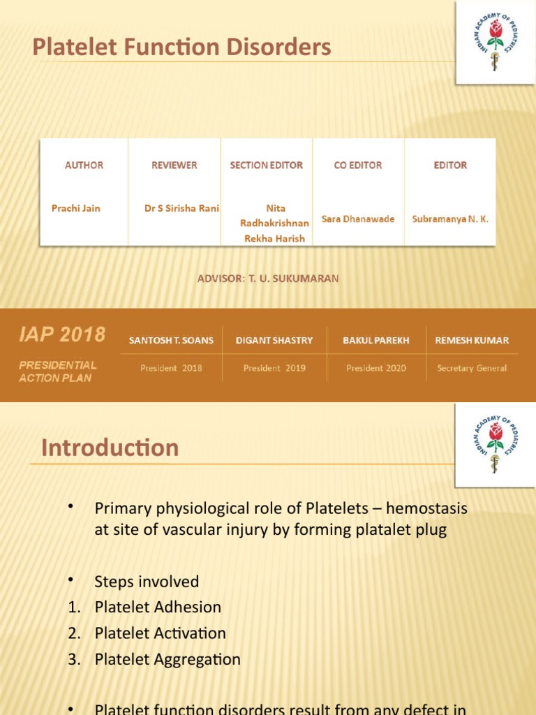 Platelet Function Disorders Overview | PDF | Platelet | Bleeding