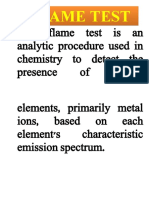 Detect Elements with Flame Tests