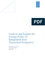 Analyze and Explain The Foreign Policy of Bangladesh From Theoretical Perspective