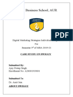 Amity Business School, AUR: Digital Marketing Strategies Individual Assignment For Semester 3 of MBA 2019-21