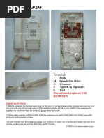 STR HT2003-2W Intercom Handset Data Sheet