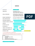 Marking: in Case of Storage Codes D or E Please Add: Minimum/Maximum Temperature For Transport: - °C