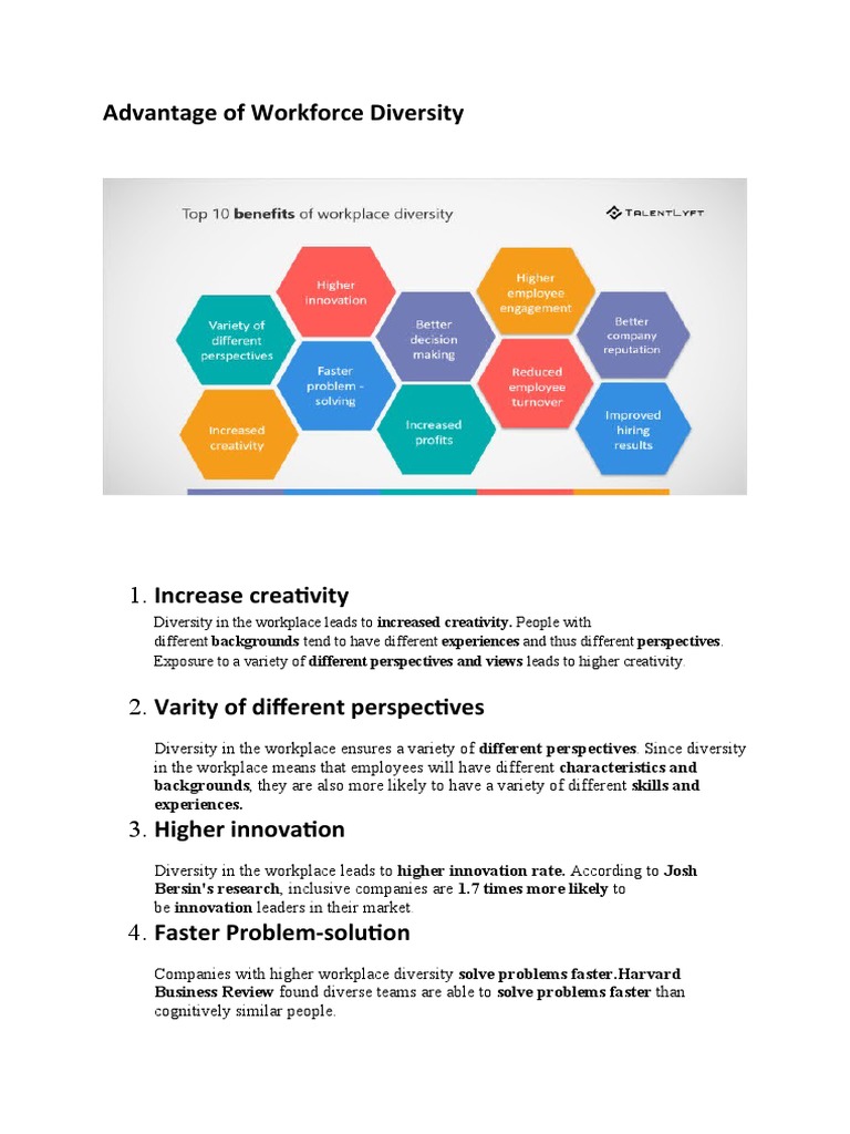 Benefits of Workforce Diversity | PDF