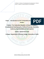 The Federative Republic of Brazil A Study of Constitutional Developments, Political Economy, Executive, Judiciary, Representation Participation