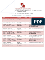 Time Table - Week 1 - July 05 - 07, 2019 - Semester IX - Batch 2015-20