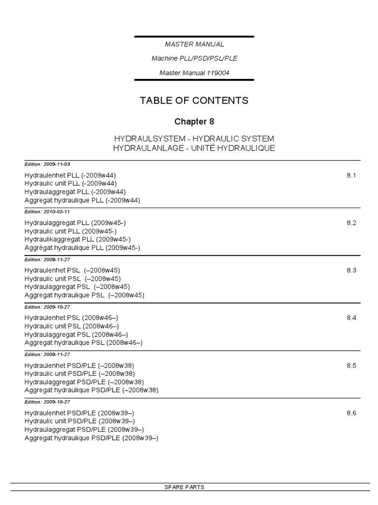 Hydraulic System Master Manual | PDF | Pump | Manufactured Goods