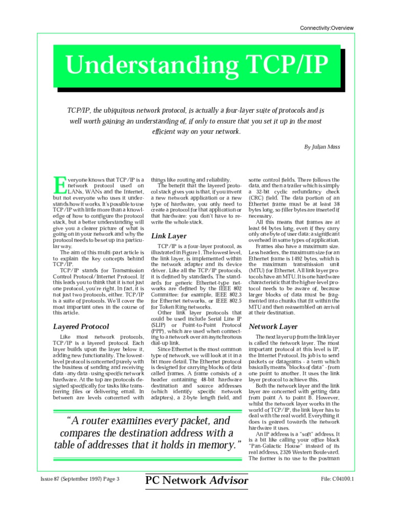 N Tcpip | PDF | Transmission Control Protocol | Internet Protocols