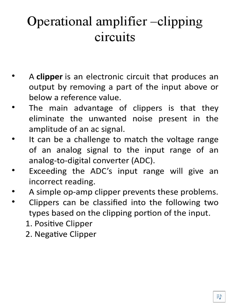 Module 2Clipping and Clamping PDF Operational Amplifier Analog Circuits