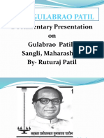 Late. Gulabrao Patil: Documentary Presentation On Gulabrao Patil Sangli, Maharashtra By-Ruturaj Patil