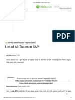 List of All Tables in SAP - Toolbox Tech