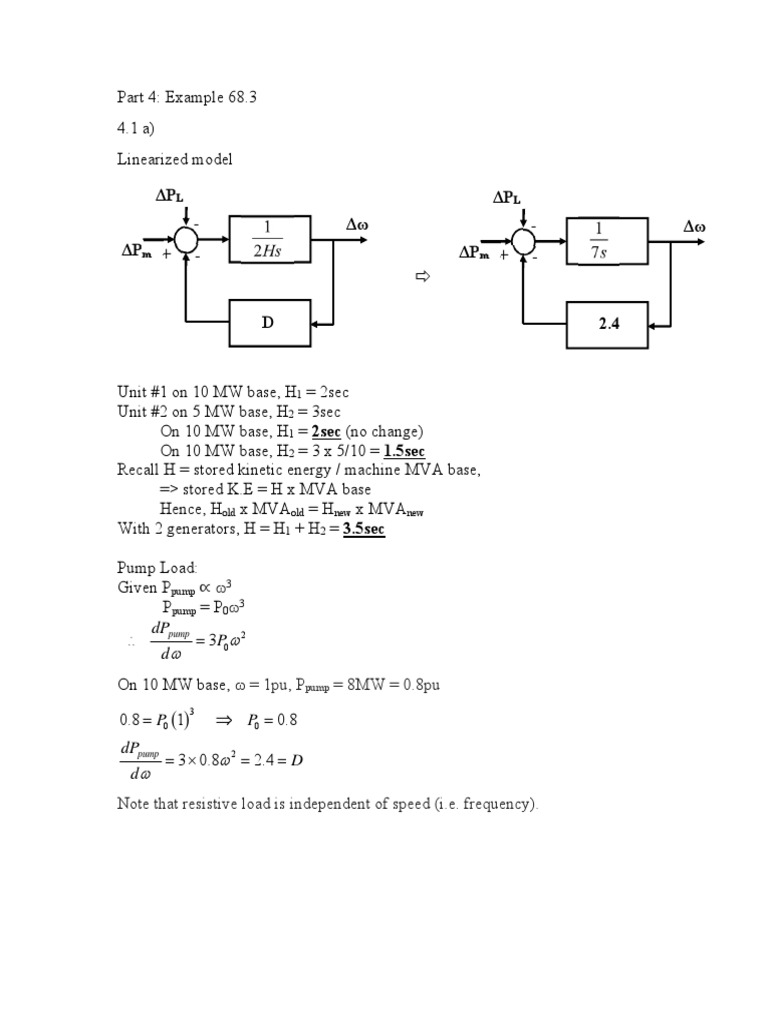 Analysis of Generator Frequency Response Models for a TwoGenerator