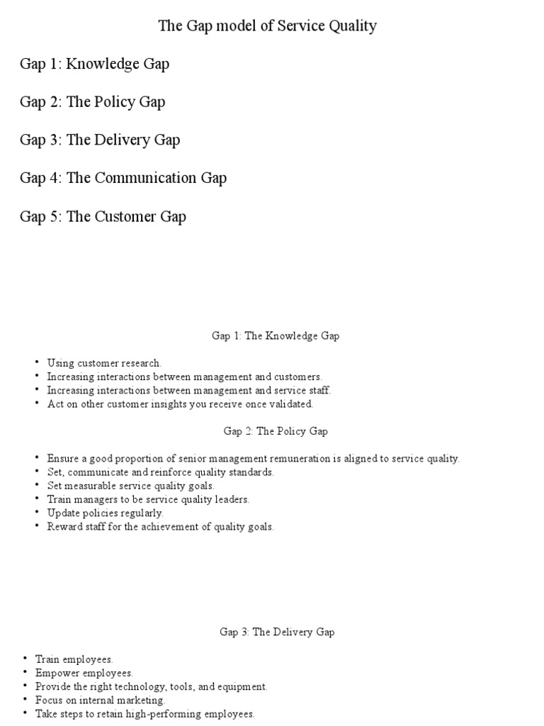 Gap Model | PDF | Career & Growth | Finance & Money Management