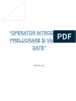 Suport de Curs Operator Introducere Validare Date