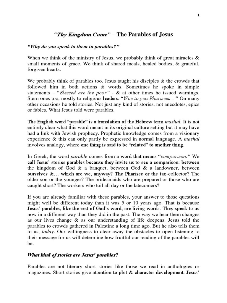 Warning These Parables Of Jesus Might Make You Question Everything - kl9yohj