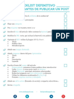 Checklist Antes de Publicar Un Post