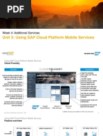 Unit 3: Using SAP Cloud Platform Mobile Services