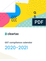 GST Compliance Calendar 2020 2021 13 Jul 2020 1