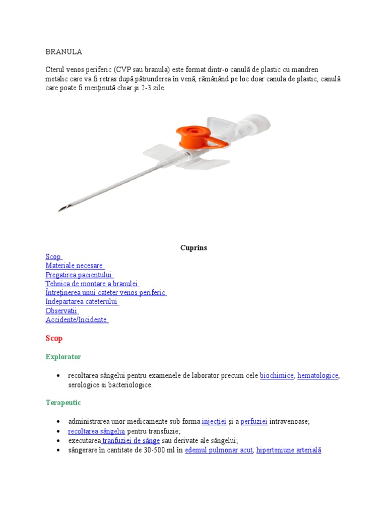 Referat Branula | PDF