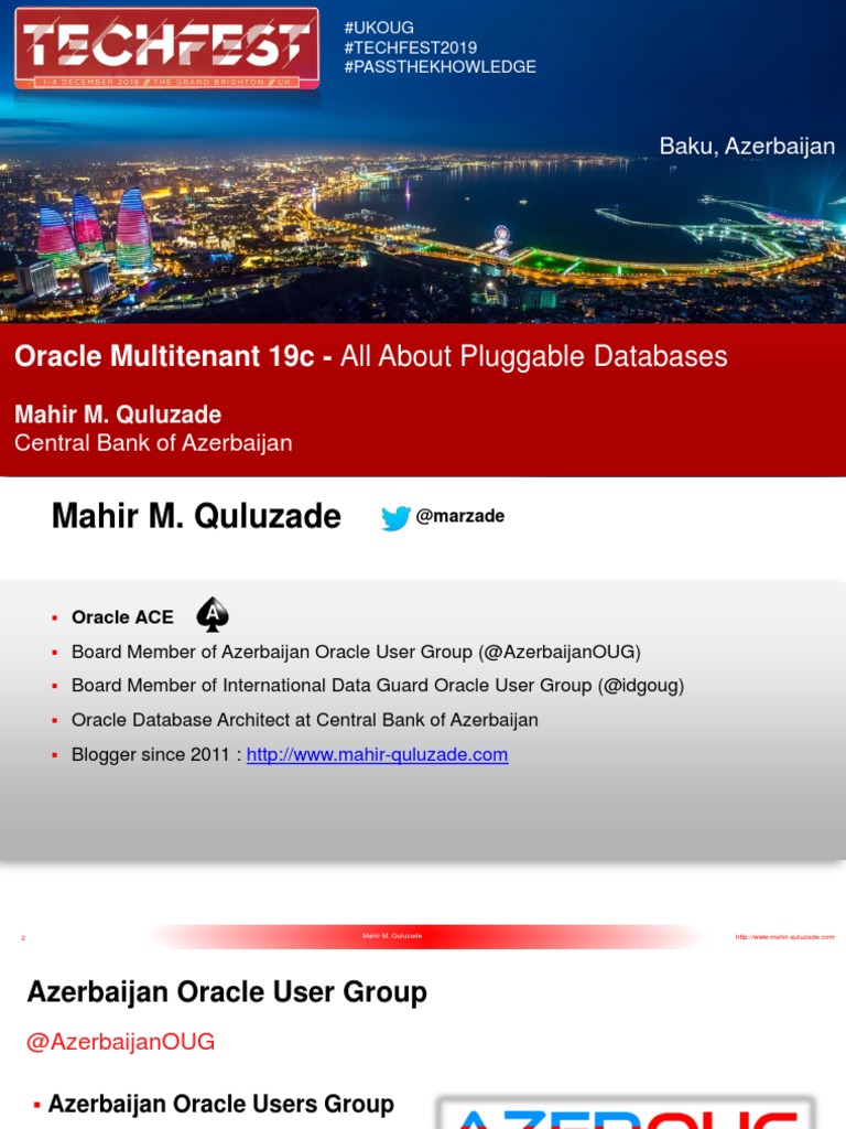 Oracle 19c Pluggable Database Guide | PDF | Protein Data Bank | Databases