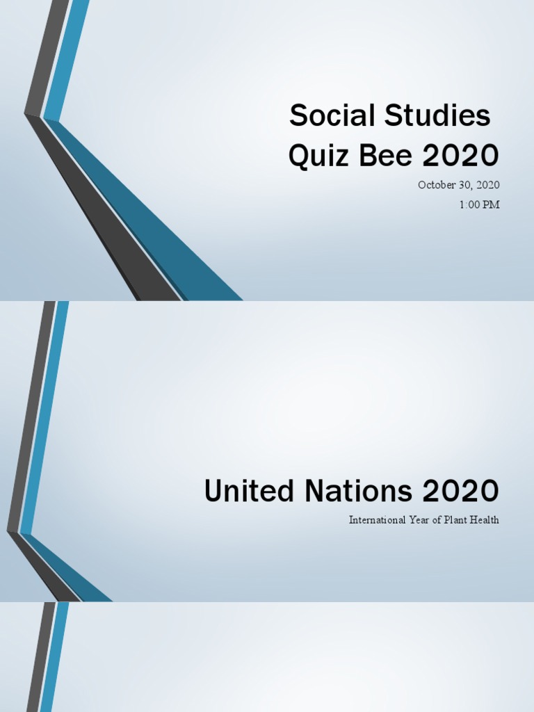 Social Studies Quiz Bee 2020 Overview | PDF | Socrates | Sociology