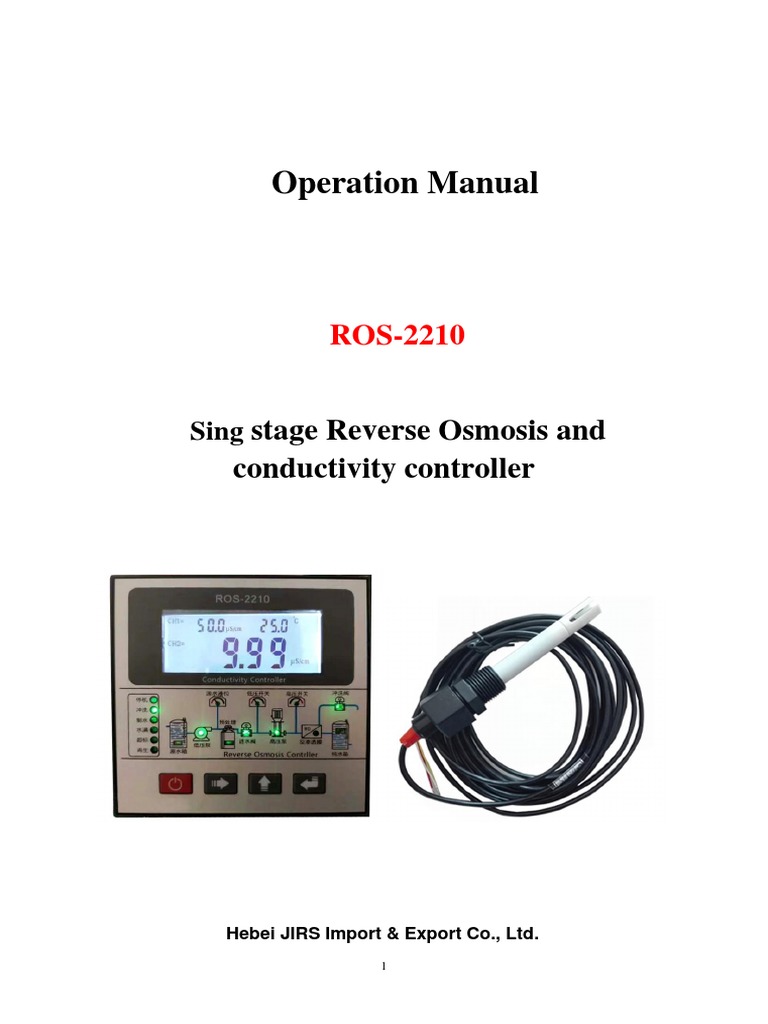 ROS-2210 Reverse Osmosis Controller Manual | PDF | Switch | Relay