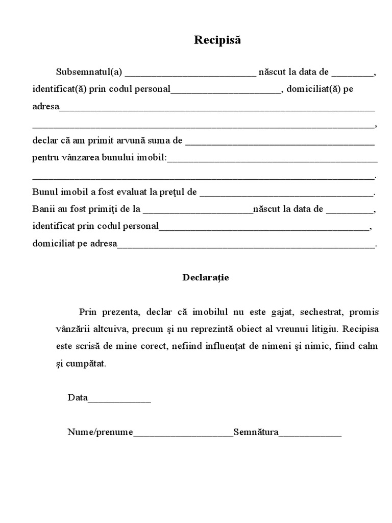 Recipisă | PDF