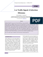 Roundabout or Traffic Signal: A Selection Dilemma: Journal of Transport System Engineering 1: 1 (2014), 67-73