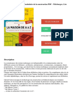 La Maison de A À Z: Le Vocabulaire de La Construction PDF - Télécharger, Lire